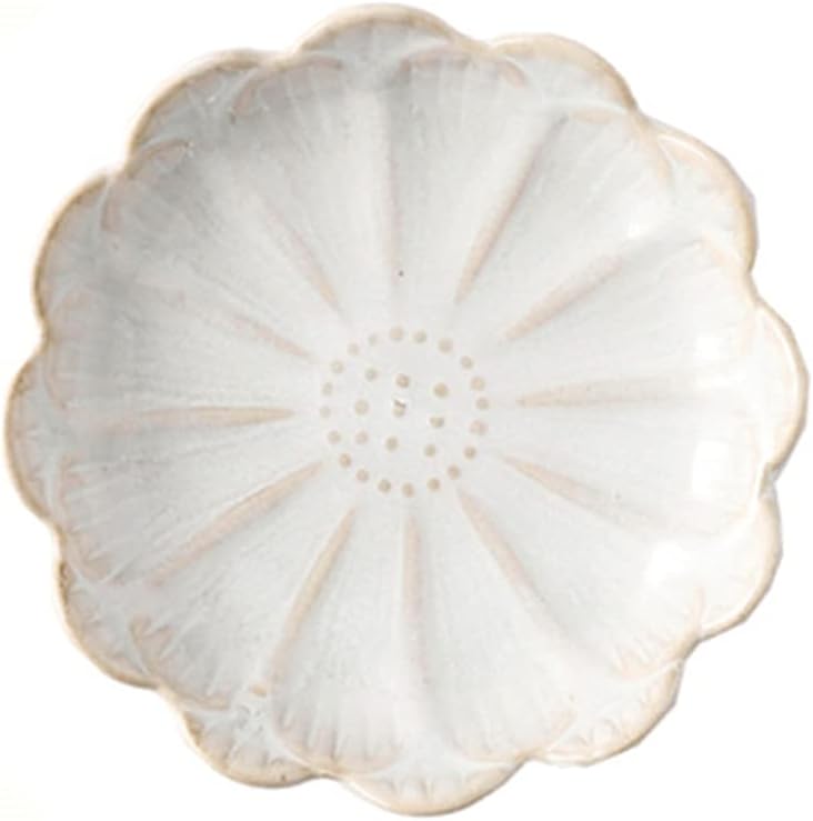 Ceramic Pigments Dish Seasoning Soy Sauce Vinegar Ketchup Plates Creative Flower Tableware Kitchen Home Decoration 1pc(C)