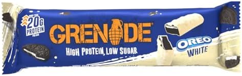 Grenade OREO White Protein Bars, 12 x 60 g | High Protein, Low Sugar Bars, Over 21 g Protein & Less than 1 g Sugar, Soft Nougat with zero sugar OREO Pieces - View 5