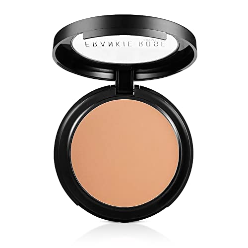 Frankie Rose Cosmetics Powder Foundation – Full Coverage Face Powder For Pores & Imperfections, Evens Out Skin Tone & Shine-Control (Honey) #TOP30