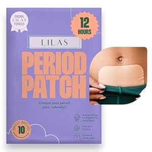 LILAS Period Cramps Pain Relief Patch, 10 Pack | Instant Relief for Menstrual Cramp, PMS, Endometriosis & PCOS | 12-Hour Comfort | Natural & Vegan Topical Patches | Trusted Formula & Upgraded Design
