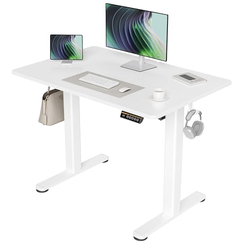 Claiks Electric Standing Desk, Adjustable Height Stand up Desk, 100x60 cm Sit Stand Home Office Desk...