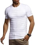 leif nelson t-shirt uomo estate collo rotondo (bianco, taglia l), maglietta uomo vestibilità regolare, casual basic uomo maglietta a maniche corte