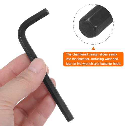 HARFINGTON 5pcs Hex Key Wrench 6mm L-Shape Hexagon Metric Wrenches Chrome Vanadium Steel Repairing Tool for Home Repair, Black by HARFINGTON - Used condition - Image 5