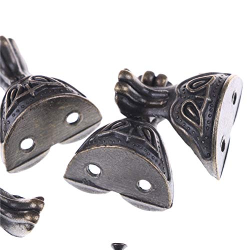 Protector de la esquina triángulo JFDBGU con ratán tallado decorativo para esquinas de cajas 4