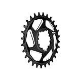 Funn Solo DX Narrow Wide Chainring for 9 10 11 12 Speed Chain, Fits SRAM Direct Mount Interface Crankset, 6mm Offset, Single Speed Bike Chain Ring for MTB, BMX Bike and Road Bike (28T, Black)
