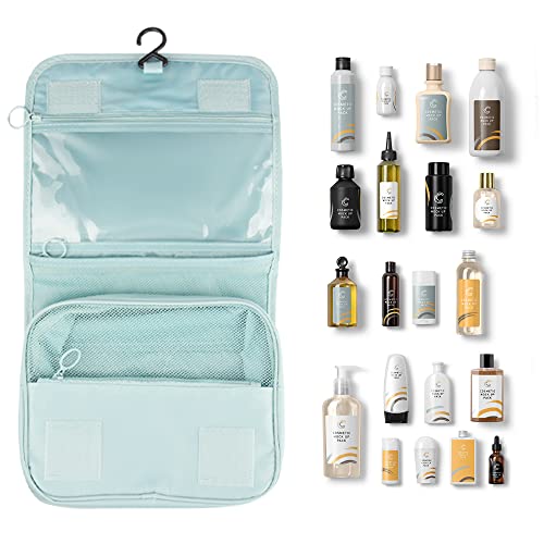 Srvr Toiletry Bag For Women Hanging Toiletry Bag Water Resistant，Cosmetic Makeup Travel Organizer With Sturdy Hook (Light Blue) #TOP7