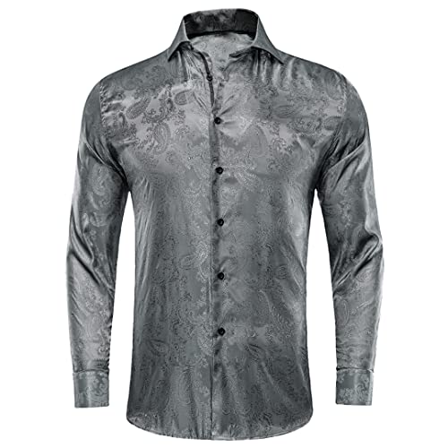 Chemise homme motif cachemire ajustée pour soirées chics Niiyyjj