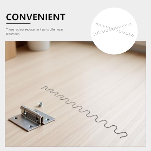 ノーブランド品 2個頑丈なソファスプリング交換キット 金属製蛇行構造のシルバー色55cm ソファシート用 家具のスプリング交換 快適さ回復に最適 [4]