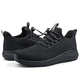 Delobi Damen Kochschuhe - rutschfest Atmungsaktiv Arbeitschuhe, Leichte Sicherheitsschuhe für Gastronomie, Krankenhaus & Pflege, Schockabsorbierend mit Langanhaltender Bequemlichkeit, Schwarz 41