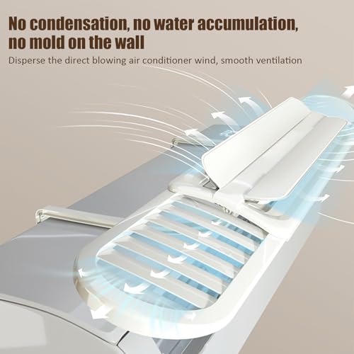 Verstellbarer Windabweiser für Klimaanlagen, Windrichtungssteuerungsabdeckung für AC- Einheiten, Anti- Blas- Schild für Fenster, Wand, Decke, Wohnmobil, Keller, Auto, Garage oder Innenkühlun-9
