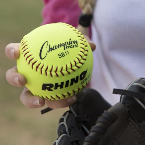Champion Sports Optic Yellow Syntex Cover Softballs, 11", Pack of 6 by Champion Sports - Image 7