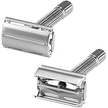 2 Pieces of Assured Stainless Steel Double Edge Safety Razors with 10 Asured blades & 10 Doroco blades