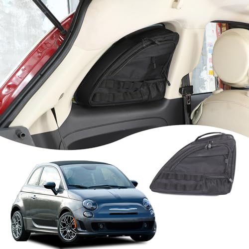HAPPYHORSE Car Trunk Storage Bag Organizer Compatible with Fiat 500 2007-2024 trunk Storage Organizer Multi-Compartment Oxford Cloth Car Storage Bag Increase Accessories (Left)