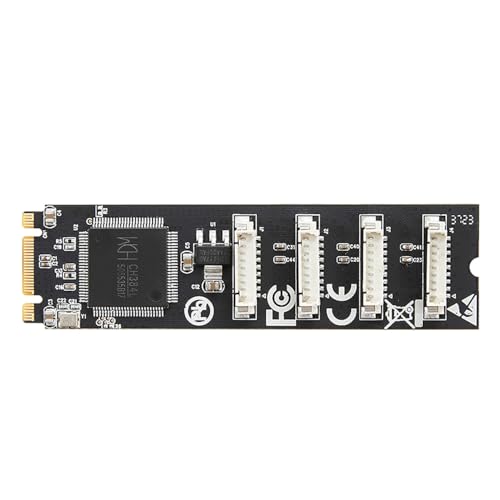 Image of IOCrest 4 Port RS-232 DB9 Serial M.2 B+M Key Controller Card SY-PEX15072 (PCIe x1, Linux Compatible)