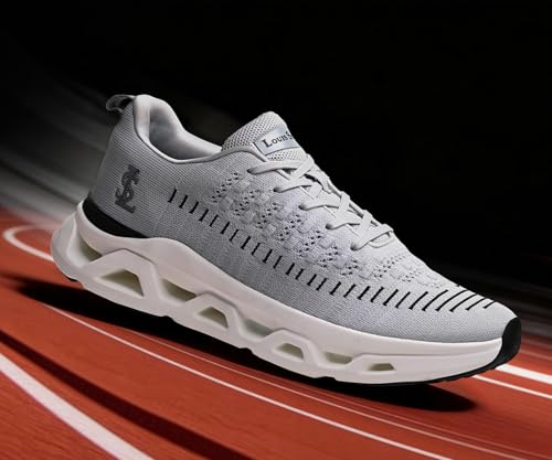 Image of LOUIS STITCH Men's Lightweight Knitted Athleisure Sport Shoes | Casual Lace-Up Sneaker and Athleisure Wear | Perfect for Casual, Gym & Travel Wear | LS-AT-RFKN