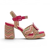 Azarey SANDALIAS MULTICOLOR FUCSIA CON PLATAFORMA - (Talla 41)