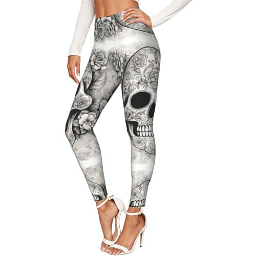 Leggings de calavera mexicana para mujer perfectos para tus entrenamientos y senderismo diario