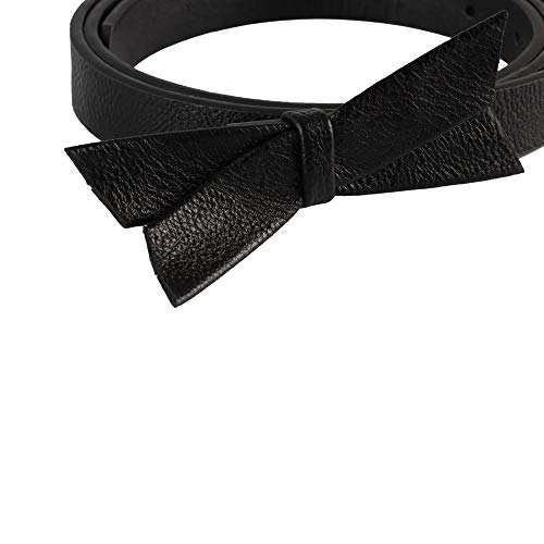 Cinto em Poliuretano Preto com Laço 100/110 cm