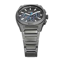 FOSSIL Everett Herrenuhr, Quarz-Chronographenwerk mit Edelstahl- oder Lederarmband – Ansicht 4