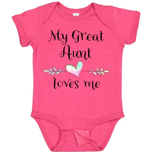 inktastic My Great Aunt Loves Baby Bodysuit Newborn Vintage Hot Pink 37612