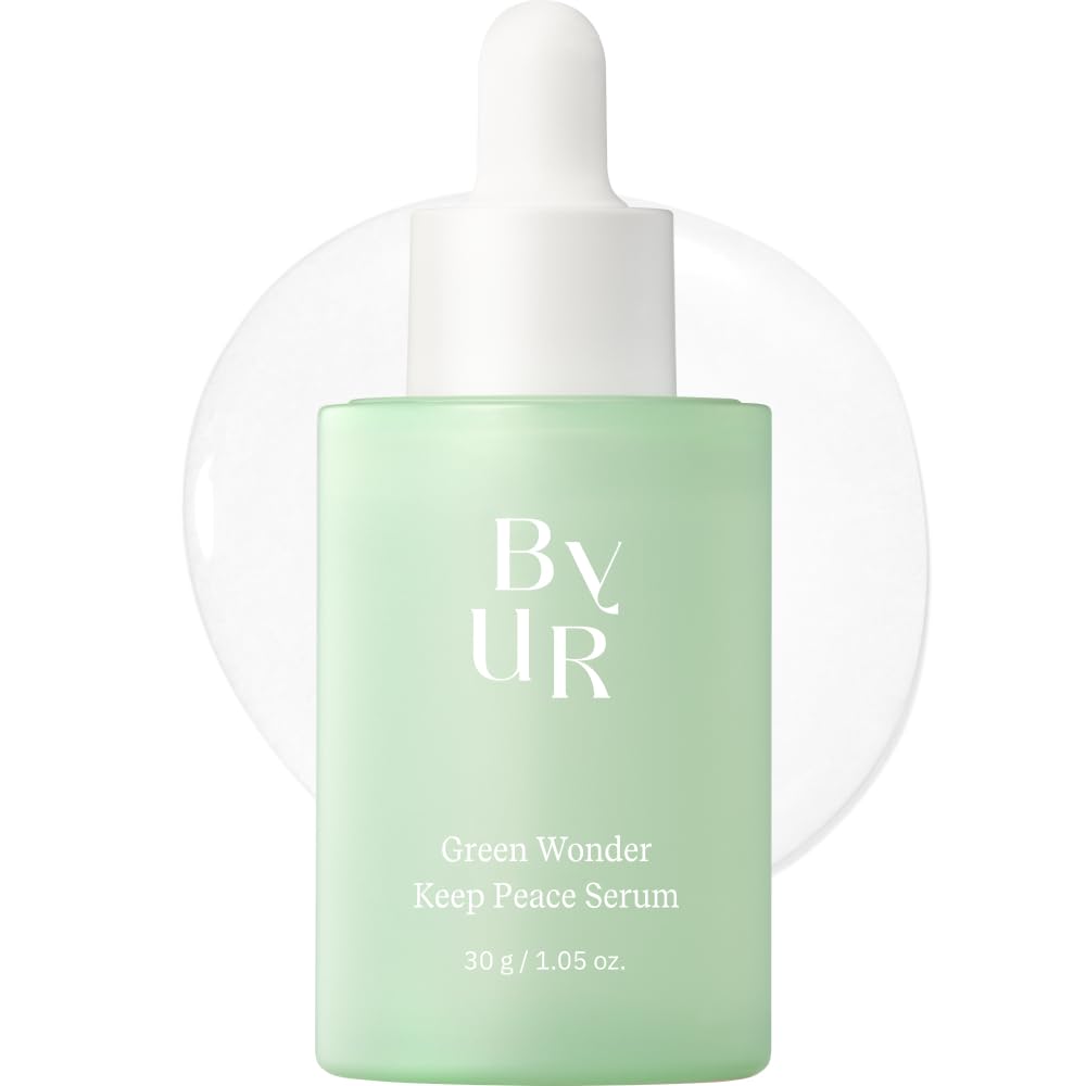 ByUR Green Wonder Keep Peace Serum - Soothing & Oil Control for Sensitive Skin, Gentle Exfoliation for Glass Skin, Salicylic Acid, AHA, Centella Asiatica, Non-Sticky Facial Pore Care Korean Skincare