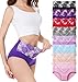 Produktbild YOULEHE Unterhosen Damen Baumwolle Hohe Taille Weich Atmungsaktiv Unterwäsche (8er Pack-Mehrfarbig 02, XL)