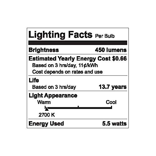 GE Relax 4-Pack 40 W Equivalent Dimmable Soft White A19 LED Light Fixture Light Bulbs