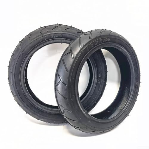 Image of 8 inch 8x1.50 Inner Tube Outer Tyre for Tricycle Baby Carriage 8 * 1.5 Rubber Tire Replacement Wheels(Set)