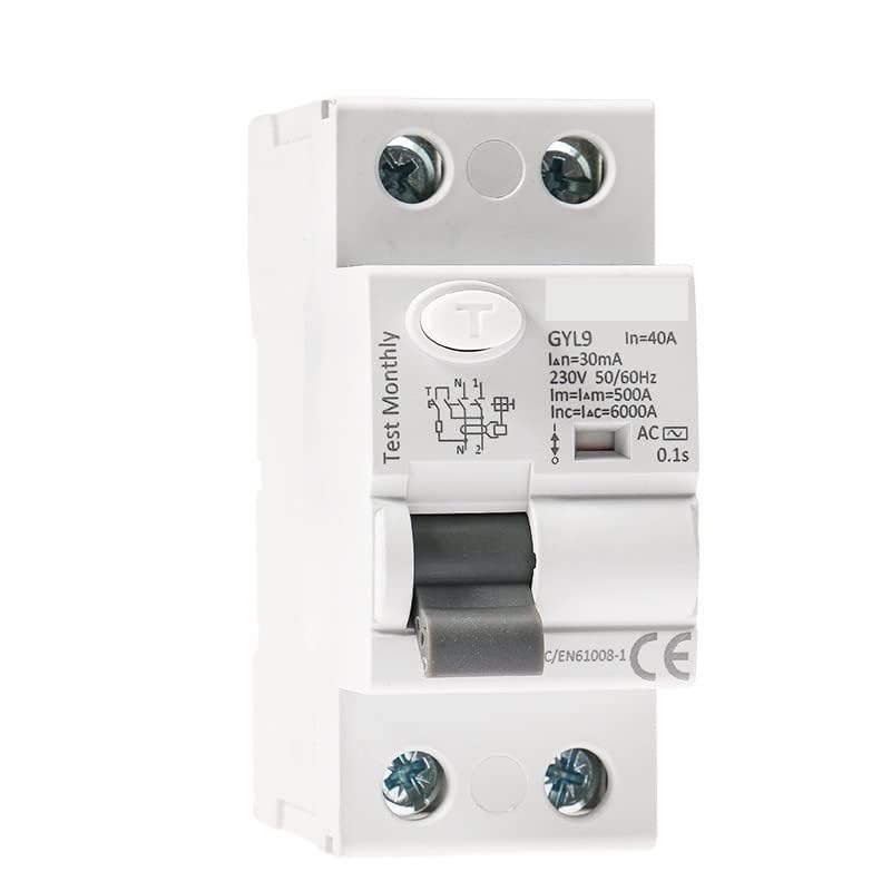 Interruptor magnetotermico RCCB ELCB monofasico de riel DIN con proteccion RCD 40A 2