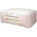 Lifewit 100L Large Capacity Underbed Storage Bag with Clear Window for Comforters, Blanket, Duvet, Clothing Pink