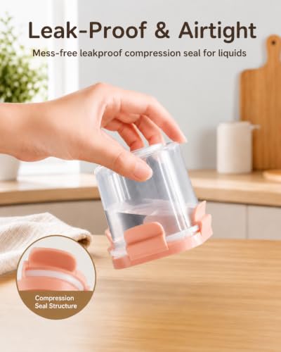 Mamalovey Snack Container with Reusable Ice Pack, Airtight Snack Box for Fruit, Yogurt, Cheese & Meal Prep, Leakproof Food Storage Container for Lunch, Travel & Picnic(200ml Pink) - Image 5