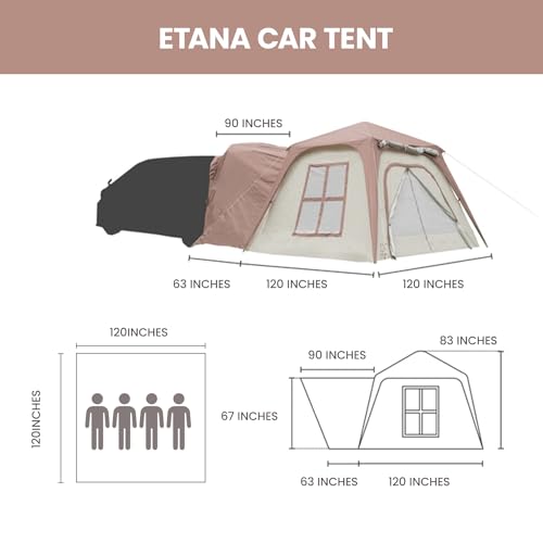 Carpa para camping S'more Etana para SUV impermeable miniatura 7