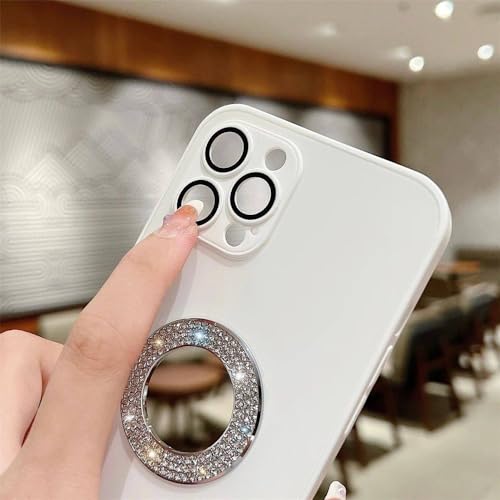 Coque iPhone 12 Pro verre diamant protection complète blanc mat - 4