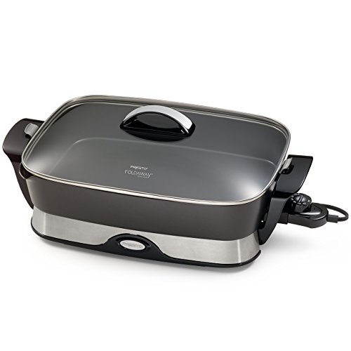 Presto 06857 16-inch Electric Foldaway Skillet, Black (Renewed)