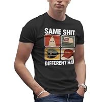 Makdi Vintage Same Shit Different Hat Camiseta De Hombre Negra
