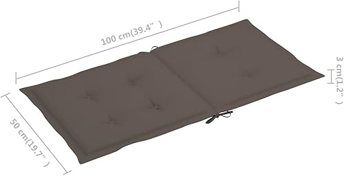 Miniatura 7 de Tidyard Cojines para silla de jardín, juego de 2 cojines de repuesto para muebles de patio con respaldo alto, cojín de tela para interiores y
