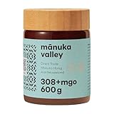 MANUKA VALLEY – Manuka Honig mit 308+ MGO im Glas. 600 g. Laborgeprüft und zertifiziert – 100 %...