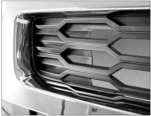 Mesh Front Bumper Upper Hood Grille Shell Chrome/Black Compatible with 2015-2020 Chevy Suburban/Tahoe LS LT