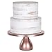 Amalfi Decor Cake Stand, Modern Round Metal Pedestal Holder, Rose Gold, 12 Inches