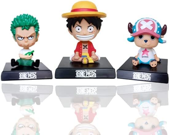 Image of AUGEN Super Hero Tony Chopper One Piece Action Figure Limited Edition Bobblehead with Mobile Holder for Car Dashboard, Office Desk & Study Table (Pack of 1)