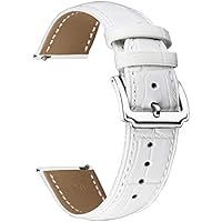 BINLUN Correa Reloj de Piel de Liberación Rápida Correas de Relojes de Cuero de Repuesto para Hombres y Mujeres con 12 Colores (10mm 12mm 14mm 15mm 16mm 17mm 18mm 19mm 20mm 21mm 22mm 23mm)