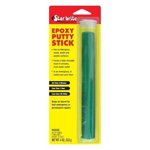 STAR BRITE Epoxy Putty Stick - Make Fast, Permanent Repairs - Even Underwater, Fiberglass, Wood, Plastic 4 OZ. (087104)