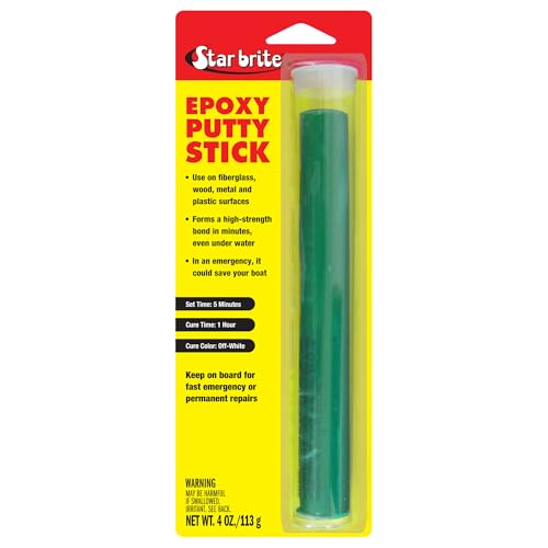 STAR BRITE Epoxy Putty Stick Quick Versatile Permanent Repairs for Boat Hulls Decks Pools Spas Hot Tubs and More Including Use Underwater