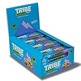 TRIBE x Wildfarmed Vegan Flapjack Bars - Blueberry & Almond Butter Oat Bars (16 x 50g Multipack Box) | Healthy Energy Snacks | Source Of Fibre, Natural Ingredients | Sustainable Oats | Breakfast Bars