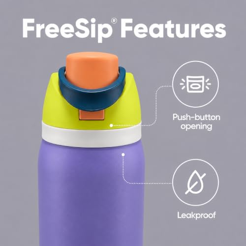 Image of HomeCloud 1200ML Stainless Steel Water Bottle - Double-Wall Vacuum Insulated, Leakproof Straw Lid, BPA-Free Reusable Travel Flask with Two-Way Spout for Gym, Office & Outdoor Use (S Lavender Green)