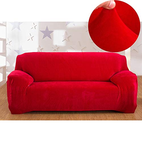 Couverture canapé d'angle 4 places rouge : protégez votre grand canapé en L