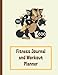 Produktbild Fitness Journal and Workout Planner: Fitness log book, undated workout journal with a cute kitty cat