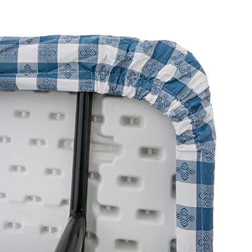 Moty Folding Table Cover, Polyester Fitted Waterproof Outdoor Tablecloth Protector With Elastic For Rectangle Picnic Tables, Washable, Wrinkle Resistant, For Patio, Parties, Camping #TOP7