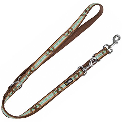 Kerbl Maxi-Pet 80220 Kurzführer Phoenix, blau, 14 mm x 35 cm 3 Kerbl 80268 Führleine Wild Life braun, 200 cm x 25 mm