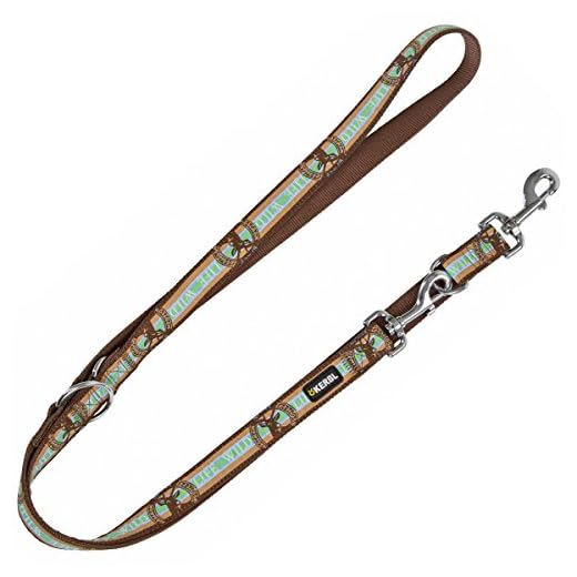 Kerbl Maxi-Pet 80220 Kurzführer Phoenix, blau, 14 mm x 35 cm 3 Kerbl 80268 Führleine Wild Life braun, 200 cm x 25 mm